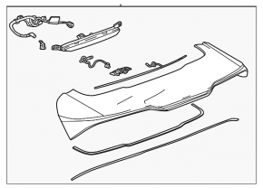 Chevrolet Bolt EUV 22-23 Trunk Door Spoiler with Brake Light