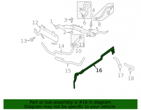 Subaru Outback 15-19 automatic transmission cooling pipes to the radiator