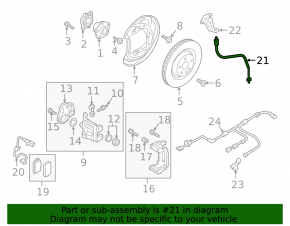 Rear left brake hose for Audi E-Tron 19-23