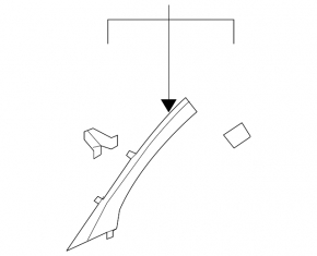 Front pillar trim left Audi Q7 4L 10-15 gray