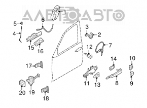 Front left door stop BMW X5 E70 07-13