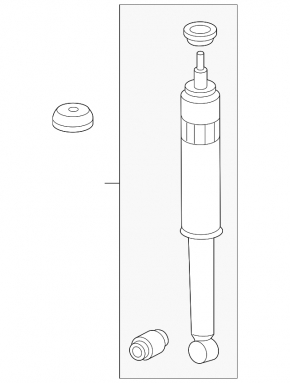 Shock absorber rear left Acura ILX 13-15 prerest