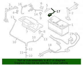 BMW X5 F15 14-18 trunk negative battery terminal