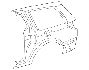 Quarter wing rear left Toyota Sienna 11-17 without BSM