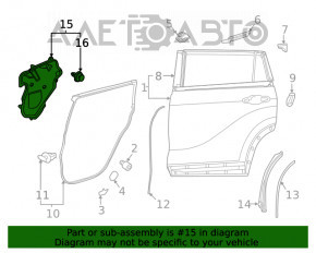 Rear left door panel Toyota Highlander 20-