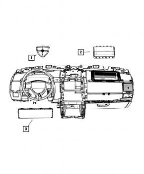 Airbag passenger in the dashboard Dodge Grand Caravan 11-20