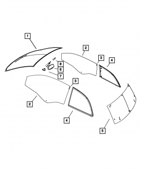 Windshield Fiat 500 12-13