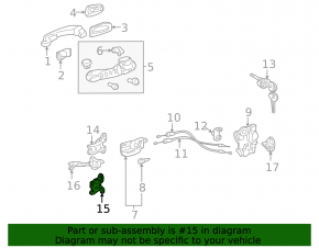 Door hinge lower front right Toyota Corolla e12 02-06