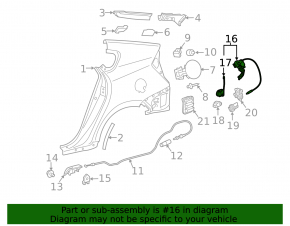Fuel filler flap motor Toyota Prius 30 12-15 plug-in