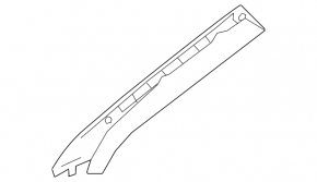 Left front pillar trim for Chevrolet Camaro 16-23 convertible, black