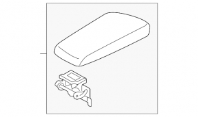 Armrest Kia Optima 11-16 leather black