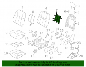 Nissan Rogue 14-20 driver's seat lumbar support motor