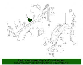 Central left wing bracket Audi Q5 8R 09-17 small