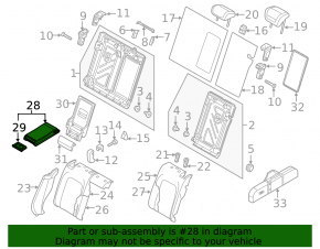 Lumbar support for the passenger seat with motors A3 8V 15-20 4d leather black