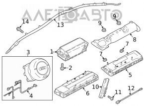 Airbag side curtain right Audi A5 F5 17-