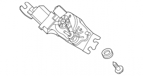 Rear wiper linkage with motor for Kia Sportage 23-26