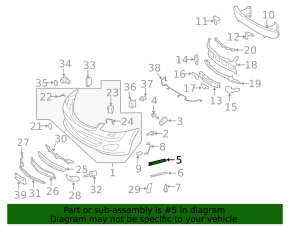 Front bumper mount, left, Mercedes W221