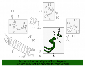Automatic transmission cooling system pipes Ford Fusion mk5 13-20 plug-in