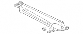 Lincoln MKZ 13-20 Windshield Wiper Linkage with Motor
