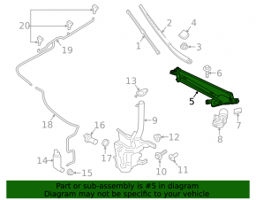 Lincoln MKZ 13-20 Windshield Wiper Linkage with Motor