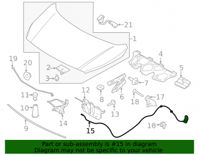 Ford Transit Connect MK2 13-23 Hood Release Cable