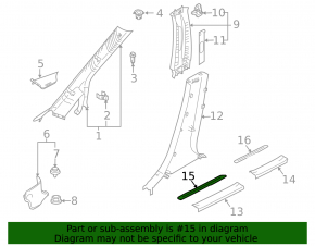 Front right outer door sill trim for Mazda CX-7 06-12