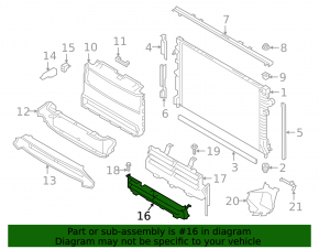Lower radiator deflector blinds for the Jaguar E-Pace 18-20 2.0