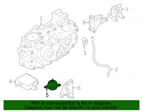 Engine mount left Nissan Leaf 13-17