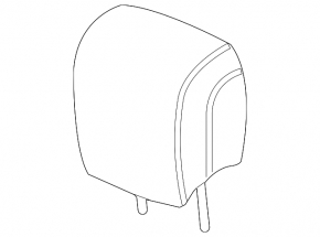GMC Terrain 14-17 rear left headrest, black cloth