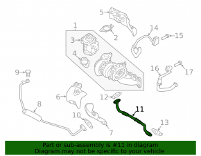 Hyundai Santa FE Sport 15-18 2.0 turbo oil drain pipe