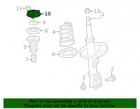 Front left shock absorber support Toyota Avalon 13-18 without bearing