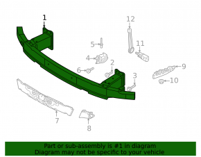 Front bumper reinforcement Audi A6 C8 19-