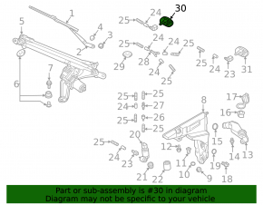 Windshield washer nozzle right Audi A6 C8 19- with heating
