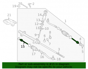 Steering rod left Hyundai Veloster 12-17 CTR