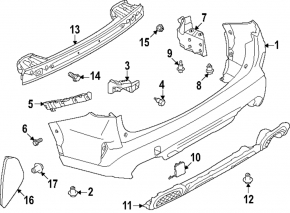 Subaru Forester 25-26 rear bumper lip
