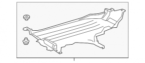 Bottom panel left Toyota Camry v55 15-17 usa tear