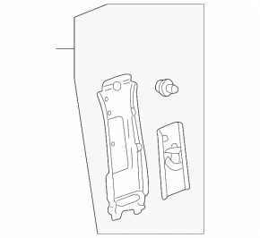 Center pillar trim upper belt left Lexus RX300 RX330 RX350 RX400h 04-09 beige