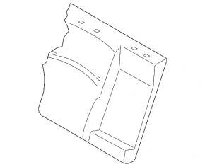 Subaru Legacy 15-16 right rear seat backrest, black fabric