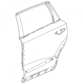 Acura MDX 2021-2025 Rear Right Door with Sunshade, with Type S Advance, with Sunshade, with Type S Advance