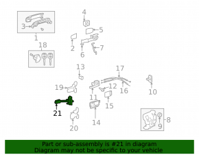 Front left door limiter Toyota Sequoia 08-16