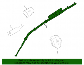 Mitsubishi Outlander 14-22 Left Side Curtain Airbag