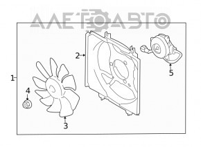 Diffuser radiator shroud assembly right Subaru Forester 19- SK