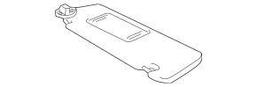 Left visor Lexus RX350 RX450h 10-15 gray