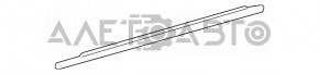 Molding door-glass central front left Lexus RX350 RX450h 16-22 butt