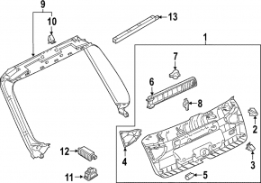 Rear left arch trim illumination Audi Q5 80A 18-24