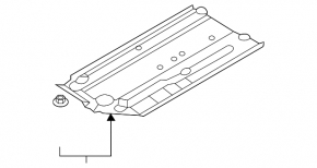 Front right underbody protection for Hyundai Sonata 11-15 (cracks)