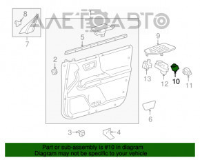 Front right door central lock buttons Toyota Highlander 14-19