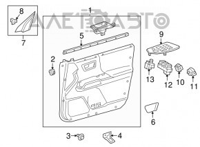 Front right door central lock buttons Toyota Highlander 14-19