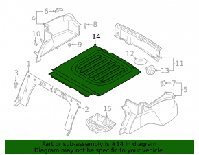 Black trunk floor for Hyundai Sonata 20-26
