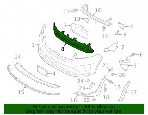 Lower grille front bumper Kia Sorento 19-20 without radar, Sport